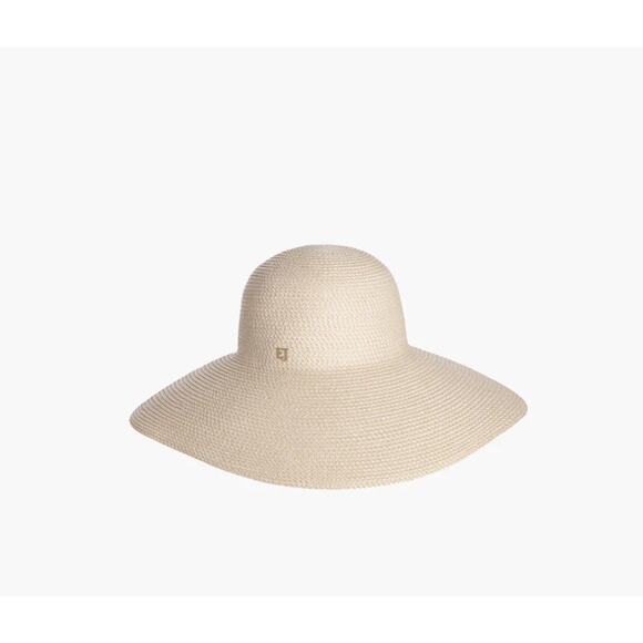 ERIC JAVITS Bella Squishee Sun Straw Hat Beige Cream One Size NWT - Picture 1 of 13